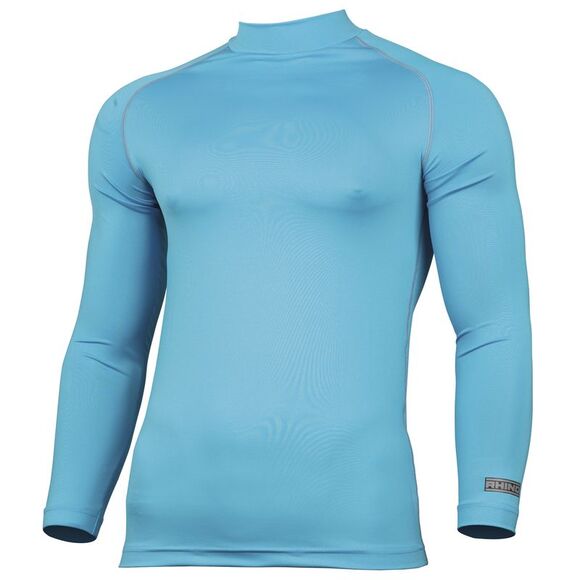 Rhino Mens Thermal Underwear Long Sleeve Base Layer Vest Top / Light Blue - Picture 3 of 3
